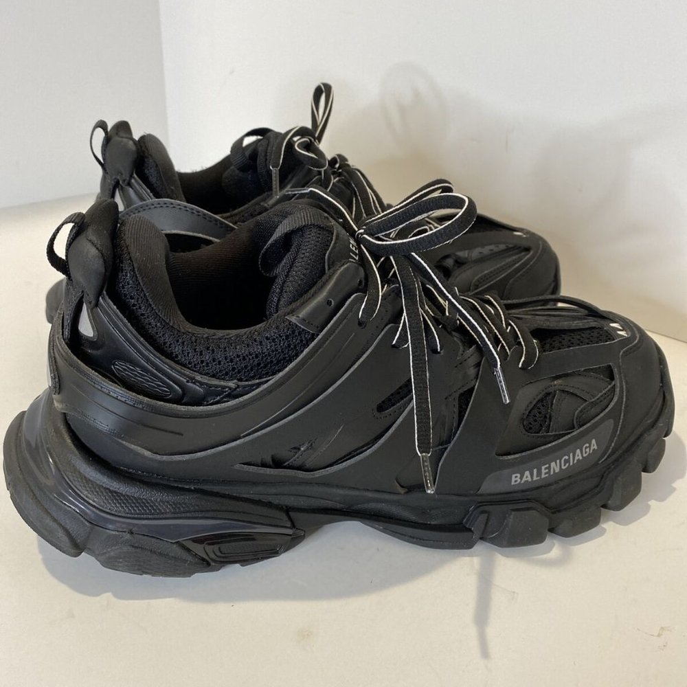 Balenciaga Black Track Trainers Mesh & Nylon Men’s Size 11 US 44 EUR with Bag - Picture 8 of 12